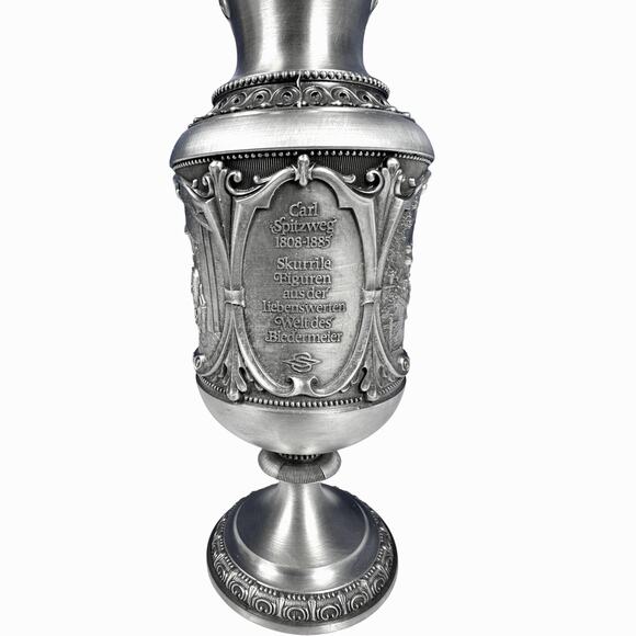 WMF Zinn Pewter Ewer Pitcher Carl Spitzweg Artist Germany 11.5" Very Rare-Mint! - Picture 7 of 11